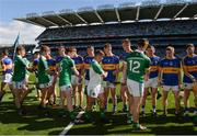 4 September 2016; Limerick and Tipperary players during the respect handshake prior to the Electric Ireland GAA Hurling All-Ireland Minor Championship Final in Croke Park, Dublin.  Photo by Piaras Ó Mídheach/Sportsfile