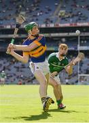 4 September 2016; Brian McGrath of Tipperary in action against Brian Ryan of Limerick during the Electric Ireland GAA Hurling All-Ireland Minor Championship Final in Croke Park, Dublin.  Photo by Seb Daly/Sportsfile