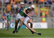 4 September 2016; Kyle Hayes of Limerick in action against Michael Whelan of Tipperary during the Electric Ireland GAA Hurling All-Ireland Minor Championship Final in Croke Park, Dublin.  Photo by Piaras Ó Mídheach/Sportsfile
