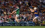 4 September 2016; Ciarán O Connor of Limerick  in action against Lyndon Fairbrother of Tipperary  during the Electric Ireland GAA Hurling All-Ireland Minor Championship Final in Croke Park, Dublin.  Photo by Eóin Noonan/Sportsfile
