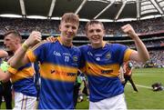 4 September 2016; Tipperary minor players Cian Darcy, left, and Brian McGrath celebrate after the Electric Ireland GAA Hurling All-Ireland Minor Championship Final in Croke Park, Dublin. Photo by Piaras Ó Mídheach/Sportsfile
