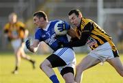 12 December 2010; Johnny Bonner, Naomh Conall, in action against Oisin McConville, Crossmaglen Rangers. AIB GAA Football Ulster Club Senior Championship Final, Crossmaglen Rangers v Naomh Conall, Kingspan Breffni Park, Cavan. Picture credit: Oliver McVeigh / SPORTSFILE