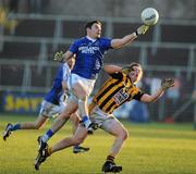12 December 2010; Johnny McLoone, Naomh Conall, in action against Johnny Hanratty, Crossmaglen Rangers. AIB GAA Football Ulster Club Senior Championship Final, Crossmaglen Rangers v Naomh Conall, Kingspan Breffni Park, Cavan. Picture credit: Oliver McVeigh / SPORTSFILE