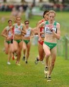 12 December 2010; Ireland's Fionnuala Britton leads the chasing pack on her way to finishing in 4th place, with a time of 26:59, in the Women's Senior race. 17th SPAR European Cross Country Championships, Albufeira, Portugal. Picture credit: Brendan Moran / SPORTSFILE