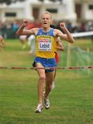 12 December 2010; Serhiy Lebid of the Ukraine, comes home to win the Men's Senior race with a time of 29:15. 17th SPAR European Cross Country Championships, Albufeira, Portugal. Picture credit: Brendan Moran / SPORTSFILE