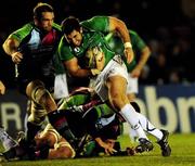 12 December 2010; Jamie Hagan, Connacht, runs at the Harlequins defence. Amlin Challenge Cup - Pool 1 Round 3, Harlequins v Connacht, The Stoop, Twickenham, London. Picture credit: Dan Mullan / SPORTSFILE