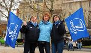 12 December 2010; Leinster supporters, from left, Suzanne Vize, from Lucan, Dublin, Alison Duggan, from Inchicore, Dublin, and Patrica Davis, from Drumcondra, Dublin, at the ASM Clermont Auvergne v Leinster - Heineken Cup Pool 2 - Round 3 game, Stade Marcel Michelin, Clermont, France. Picture credit: Stephen McCarthy / SPORTSFILE