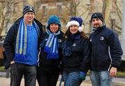 12 December 2010; Leinster supporters, from left, David Harrold and Sarah Lennon, from Shankill, Dublin, Yvonne Kelly, from Balbriggan, Dublin, and Paul Kelly, from Blanchardstown, Dublin, at the ASM Clermont Auvergne v Leinster - Heineken Cup Pool 2 - Round 3 game, Stade Marcel Michelin, Clermont, France. Picture credit: Stephen McCarthy / SPORTSFILE