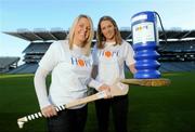 14 December 2010; Leading camogie stars and broadcasting personalities are uniting behind the efforts of an Irish charity, The Hope Foundation, to raise funds for the street and slum children of Calcutta. The partnership 'Camogie for Hope' will work to raise awareness of the work carried out by the charity and liaise on select fundraising initiatives including a charity 'All Stars' camogie match. Furthermore a fundraising run in Calcutta, the 'Kolkatta 10k' is taking place in the Indian city in March, with further information available on www.hopefoundation.ie . Pictured at the launch are RTE's Jacqui Hurley, left, and Evanne Ni Chuillin. Camogie Association & The Hope Foundation Photocall, Croke Park, Dublin. Picture credit: Brian Lawless / SPORTSFILE
