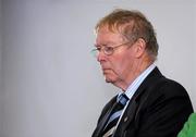 14 December 2010; The GAA's Medical Scientific and Welfare Committee today announced an update to its position paper on cardiac screening following the completion of a two year research programme in which nearly 300 GAA players were examined in an attempt to assess the effectiveness of various screening methods. Pictured is former RTE Gaelic Games Commentator Michéal O Muircheartaigh at the Cardiac Screening Update and Results of Injury Database Study. Croke Park, Dublin. Picture credit: Barry Cregg / SPORTSFILE