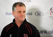 14 December 2010; Ulster head coach during a press conference ahead of their Heineken Cup, Pool 4, Round 4, match against Bath Rugby on Saturday. Ulster Rugby Press Conference, Newforge Training Ground, Belfast, Co. Antrim. Picture credit: Oliver McVeigh / SPORTSFILE