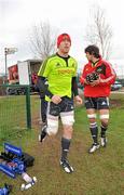 15 December 2010; Munster's Paul O'Connell makes his way out for squad training ahead of their Heineken Cup Pool 3, Round 4, match against Ospreys on Saturday. Munster Rugby squad training, Cork Institute of Technology campus, Bishopstown, Cork. Picture credit: Diarmuid Greene / SPORTSFILE