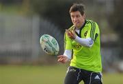 15 December 2010; Munster's Ronan O'Gara in action during squad training ahead of their Heineken Cup Pool 3, Round 4, match against Ospreys on Saturday. Munster Rugby squad training, Cork Institute of Technology campus, Bishopstown, Cork. Picture credit: Diarmuid Greene / SPORTSFILE