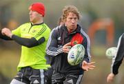 15 December 2010; Munster's Jerry Flannery in action during squad training ahead of their Heineken Cup Pool 3, Round 4, match against Ospreys on Saturday. Munster Rugby squad training, Cork Institute of Technology campus, Bishopstown, Cork. Picture credit: Diarmuid Greene / SPORTSFILE