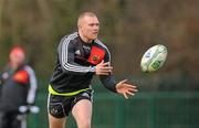 15 December 2010; Munster's Keith Earls in action during squad training ahead of their Heineken Cup Pool 3, Round 4, match against Ospreys on Saturday. Munster Rugby squad training, Cork Institute of Technology campus, Bishopstown, Cork. Picture credit: Diarmuid Greene / SPORTSFILE