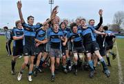15 December 2010; Newpark Comprehensive players celebrate at the end of the game after winning the McMullen Cup. McMullen Cup Final, Skerries C.C. v Newpark Comprehensive, Donnybrook, Dublin. Picture credit: David Maher / SPORTSFILE