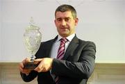 15 December 2010; Tipperary manager Liam Sheedy with the Philips Sports Manager of the Year Award for 2010. The Shelbourne Hotel Dublin, St Stephen's Green, Dublin. Picture credit: Stephen McCarthy / SPORTSFILE