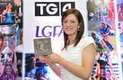 15 December 2010; TG4 celebrated their tenth year as sponsor of the Ladies Football Championships last night at a Banquet in Croke Park and in honour of the association between TG4 and Ladies Football, the TG4 Ladies Football Team of the Decade was announced. Pictured is the only Galway player honoured, Emer Flaherty. TG4 Ladies Football Team of the Decade Banquet, Croke Park, Dublin. Picture credit: Brendan Moran / SPORTSFILE