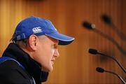 17 December 2010; Leinster head coach Joe Schmidt during a press conference ahead of their Heineken Cup Pool 2, Round 4, match against ASM Clermont Auvergne on Saturday. Leinster Rugby press conference, Aviva Stadium, Lansdowne Road, Dublin. Picture credit: Stephen McCarthy / SPORTSFILE