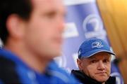 17 December 2010; Leinster head coach Joe Schmidt and Shane Jennings, left, during a press conference ahead of their Heineken Cup Pool 2, Round 4, match against ASM Clermont Auvergne on Saturday. Leinster Rugby press conference, Aviva Stadium, Lansdowne Road, Dublin. Picture credit: Stephen McCarthy / SPORTSFILE