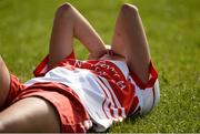 4 September 2016; Lea Casey of Derry dejected following the TG4 All Ireland Junior Football Championship Semi Final between Derry and Longford in Fingallians, Dublin.  Photo by Sam Barnes/Sportsfile