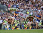 4 September 2016; Niall O’Meara of Tipperary in action against Lester Ryan, left, and Paul Murphy of Kilkenny during the Electric Ireland GAA Hurling All-Ireland Minor Championship Final in Croke Park, Dublin.  Photo by Eóin Noonan/Sportsfile