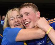 4 September 2016; The Tipperary captain Brian McGrath is congratulated by his mother Anne after the cup presentation after the Electric Ireland GAA Hurling All-Ireland Minor Championship Final in Croke Park, Dublin.  Photo by Ray McManus/Sportsfile