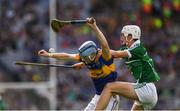 4 September 2016; Jake Morris of Tipperary in action against Josh Adams of Limerick during the Electric Ireland GAA Hurling All-Ireland Minor Championship Final in Croke Park, Dublin.  Photo by Ray McManus/Sportsfile