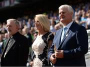 4 September 2016; Uachtarán Chumann Lúthchleas Aogán Ó Fearghail, right, with his wife Frances, and Bishop of Cashel and Emly Kieran O'Reilly, patron of the GAA, left, the Electric Ireland GAA Hurling All-Ireland Minor Championship Final in Croke Park, Dublin. Photo by Seb Daly/Sportsfile