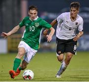 4 September 2016; Connor Ronan of Republic of Ireland in action against Michael Augustin of Austria during the Under 19 match between Republic of Ireland and Austria in Tallaght Stadium, Dublin. Photo by Matt Browne/Sportsfile