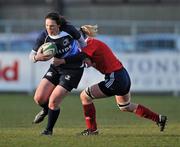 18 December 2010; Paula Fitzpatrick, Leinster, is tackled by Siobhan Fleming, Munster. Women's Interprovincial Final, Leinster v Munster, Donnybrook Stadium, Donnybrook, Dublin. Picture credit: David Maher / SPORTSFILE