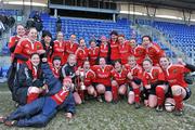18 December 2010; Munster players celebrate after victory over Leinster. Women's Interprovincial Final, Leinster v Munster, Donnybrook Stadium, Donnybrook, Dublin. Picture credit: David Maher / SPORTSFILE