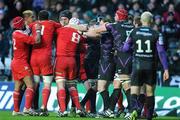 18 December 2010; Players from both side's tussle during the first half. Heineken Cup, Pool 3, Round 4, Ospreys v Munster, Liberty Stadium, Swansea, Wales. Picture credit: Stephen McCarthy / SPORTSFILE
