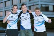 18 December 2010; Leinster supporters from left Jason Holohan, Darragh Nolan and Anthony Fagan, from Portlaois, Co Laois, at the Leinster v ASM Clermont Auvergne, Heineken Cup Pool 2, Round 4, game. Aviva Stadium, Lansdowne Road, Dublin. Picture credit: Matt Browne / SPORTSFILE