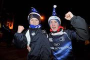 18 December 2010; Leinster supporters Jack Dodd, left, age 8, and Connor O'Brien, age 16, both from Carlow town, Co. Carlow, at the Leinster v ASM Clermont Auvergne, Heineken Cup Pool 2, Round 4, game. Aviva Stadium, Lansdowne Road, Dublin. Picture credit: David Maher / SPORTSFILE