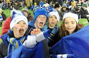 18 December 2010; Leinster supporters, from left, Patrick and Joseph McCarthy from Foxrock, Co. Dublin, with David and Isobel Kearney, from Blackrock, Co. Dublin, at the Leinster v ASM Clermont Auvergne, Heineken Cup Pool 2, Round 4, game. Aviva Stadium, Lansdowne Road, Dublin. Photo by Sportsfile