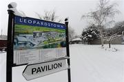 21 December 2010; A general view of Leopardstown Racecourse, covered in a thick blanket of snow, ahead of the Christmas Racing Festival. Leopardstown Racecourse, Leopardstown, Dublin. Picture credit: Brian Lawless / SPORTSFILE