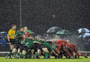 27 December 2010; A general view of a scrum collapsing during the game. Celtic League, Connacht v Munster, Sportsground, Galway. Picture credit: Diarmuid Greene / SPORTSFILE