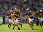 4 September 2016; Edward Greene Harney, Monamolin NS, Gorey, Wexford, representing Kilkenny, in action against Séamus Kennedy of Tipperary during the Go Games during the GAA Hurling All-Ireland Senior Championship Final match between Kilkenny and Tipperary at Croke Park in Dublin. Photo by Ray McManus/Sportsfile