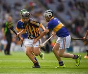 4 September 2016; Pádraig Lennon, Scoil Chiaran Naofa, Stoneyford, Kilkenny, in action against Emmet McGirl, St Mary's NS, Aughnasheelin, Leitrim, representing Tipperary, during the Go Games during the GAA Hurling All-Ireland Senior Championship Final match between Kilkenny and Tipperary at Croke Park in Dublin. Photo by Ray McManus/Sportsfile