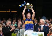 4 September 2016; Tipperary captain Brian McGrath lifts The Irish Press Cup following the Electric Ireland GAA Hurling All-Ireland Minor Championship Final in Croke Park, Dublin.  Photo by Stephen McCarthy/Sportsfile