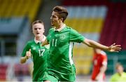 6 September 2016; Zach Elbouzedi of Republic of Ireland celebrates after scoring his side's second goal during the U19 International Friendly match between Republic of Ireland and Austria at Tallaght Stadium in Tallaght, Dublin. Photo by Seb Daly/Sportsfile