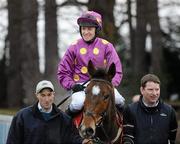 29 December 2010; Jockey Barry Geraghty after winning The Paddy Power Dial-a-Bet Steeplechase, on Big Zeb. Leopardstown Christmas Racing Festival 2010, Leopardstown Racecourse, Leopardstown, Dublin. Picture credit: Stephen McCarthy / SPORTSFILE
