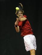 29 December 2010; John Morrissey, Donnybrook Tennis Club, in action during his Quarter Final match. Babolat National Indoor Tennis Championships, Quarter Final, JohnMorrissey.v.DavidO'Hare. David Lloyd Riverview, Clonskeagh, Dublin. Picture credit; Brian Lawless / SPORTSFILE