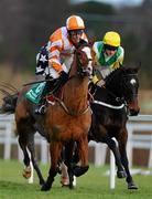 29 December 2010; Gormanstown Cuckoo, with Robbie Power up, left, and Canaly, with Paddy Flood up, right, during The paddypower.com Android App Maiden Hurdle. Leopardstown Christmas Racing Festival 2010, Leopardstown Racecourse, Leopardstown, Dublin. Picture credit: Stephen McCarthy / SPORTSFILE