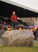 31 December 2010; Seven year old Harry O'Neill from Clane, Co. Kildare, enjoying the day's racing at Punchestown. Punchestown Racecourse, Punchestown, Co. Kildare. Photo by Sportsfile