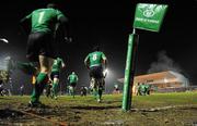 27 December 2010; The Connacht team make their way out onto the pitch for the start of the game. Celtic League, Connacht v Munster, Sportsground, Galway. Picture credit: Diarmuid Greene / SPORTSFILE