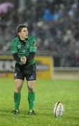 27 December 2010; Ian Keatley, Connacht, prepares to kick a penalty. Celtic League, Connacht v Munster, Sportsground, Galway. Picture credit: Diarmuid Greene / SPORTSFILE