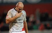 1 January 2011; Rory Best, Ulster, shows his disappointment at the final whistle. Celtic League, Munster v Ulster, Thomond Park, Limerick. Picture credit: Diarmuid Greene / SPORTSFILE
