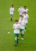6 September 2016; Republic of Ireland players warm up before the U17 International Friendly match between Republic of Ireland and Turkey at Turners Cross in Cork. Photo by Eóin Noonan/Sportsfile